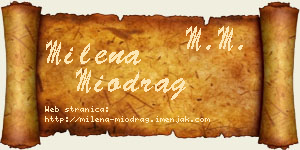Milena Miodrag vizit kartica